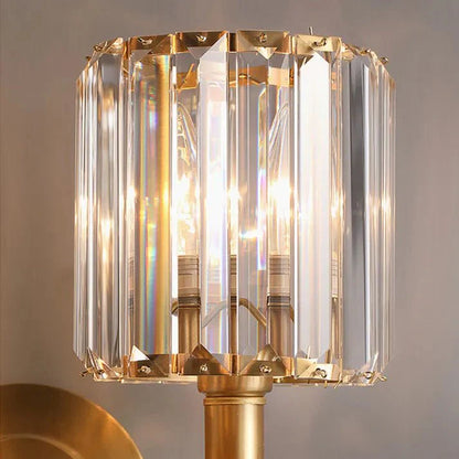 Elegante vintage kristallen wandlamp voor een luxueuze sfeer