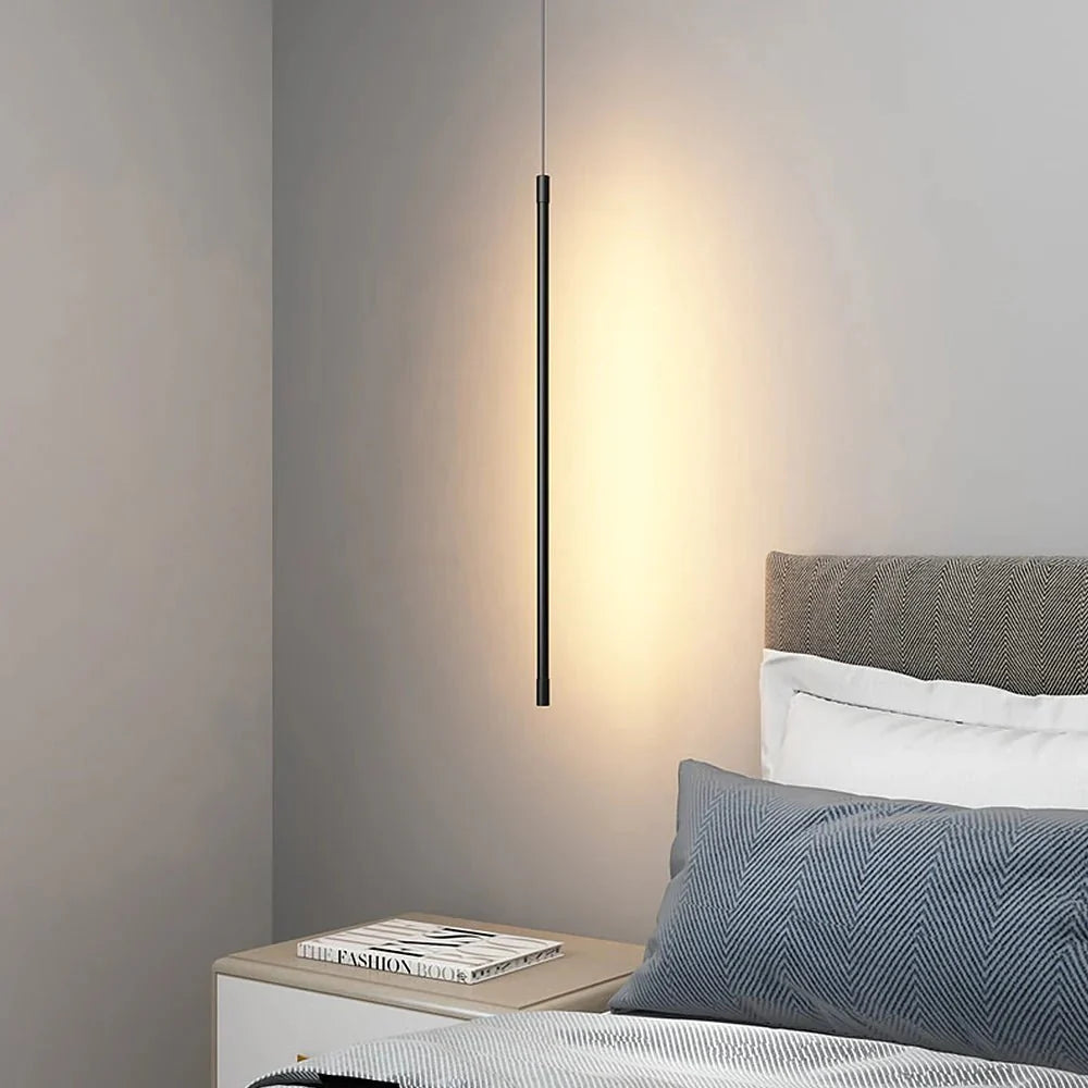 strakke en stijlvolle lange led hanglamp in hoogwaardig aluminium