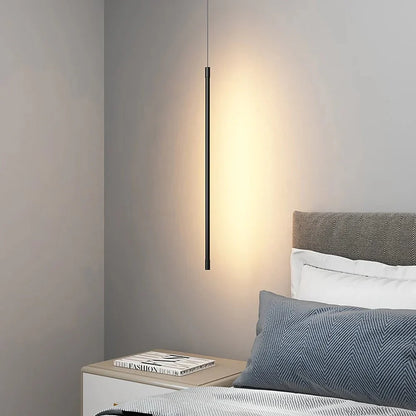 Strakke en stijlvolle lange LED hanglamp in hoogwaardig aluminium