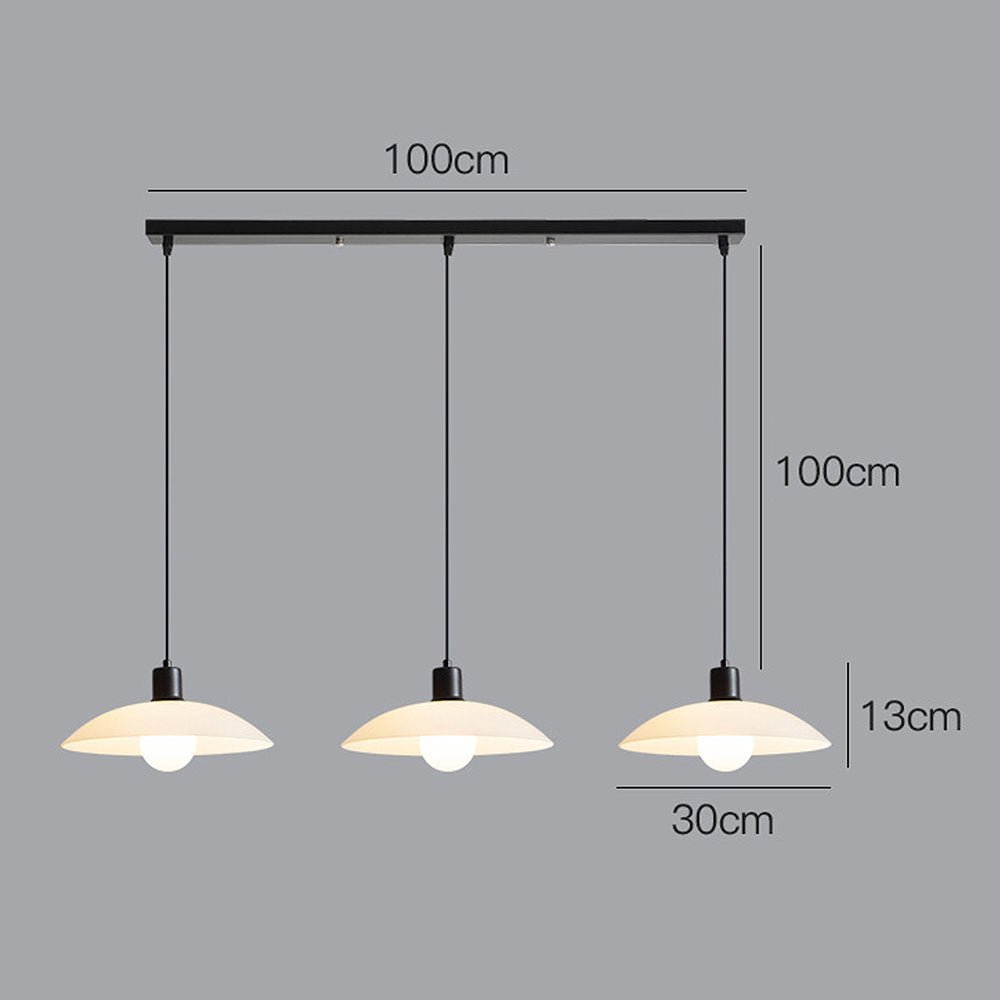 stijlvolle minimalistische hanglamp van elegant wit gelaagd glas