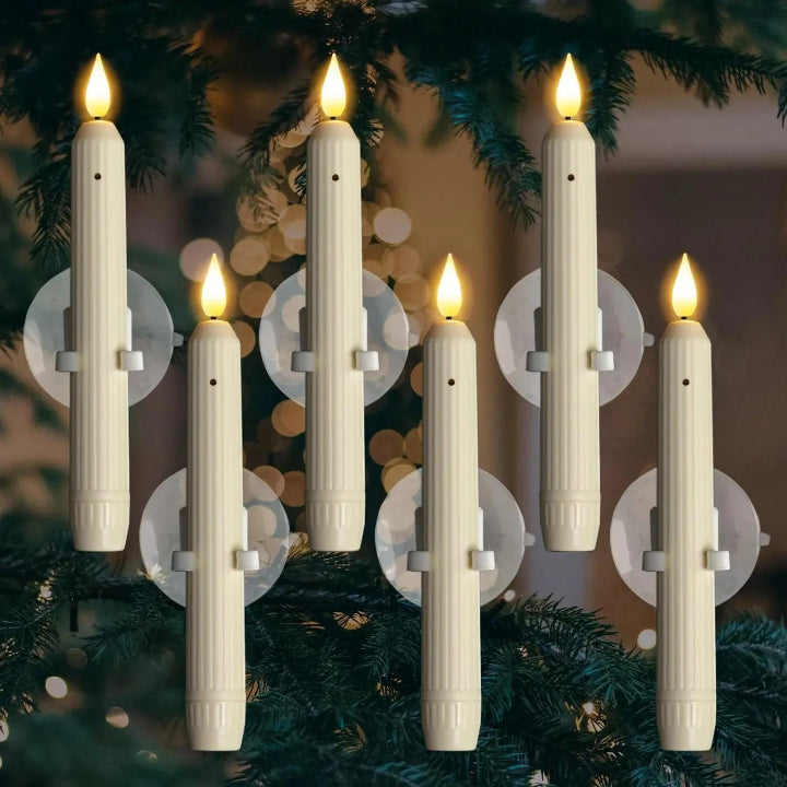 led raamkaars als sfeervolle decoratie op de vensterbank