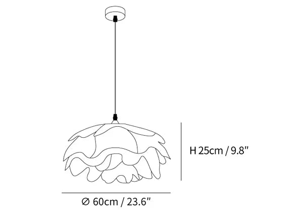 elegante witte bloemvormige hanglamp voor een sfeervolle ambiance