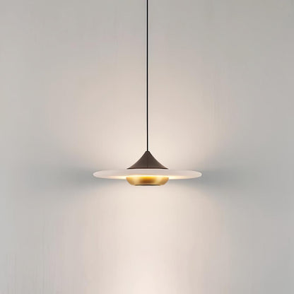 Elegante Marmeren Hanglamp in de Vorm van een Vliegende Schotel