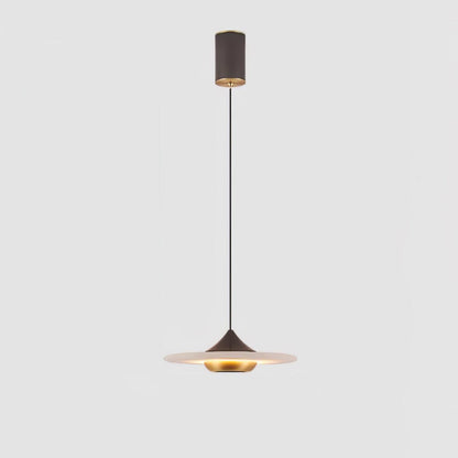 Elegante Marmeren Hanglamp in de Vorm van een Vliegende Schotel