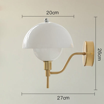 Stijlvolle Crème Kleur Paddestoel Wandlamp