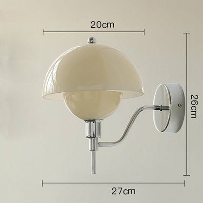 Stijlvolle Crème Kleur Paddestoel Wandlamp