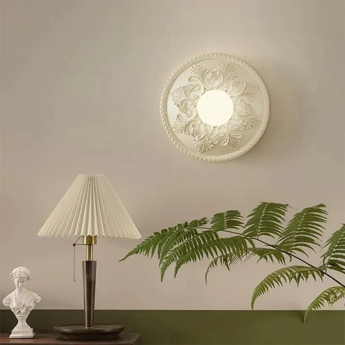 stijlvolle wandlamp met melkachtige koffiekleur van modern hars