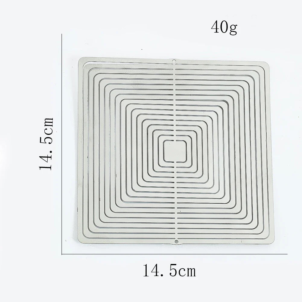 Moderne windspinner van rvs als decoratief tuinornament in 3D vorm