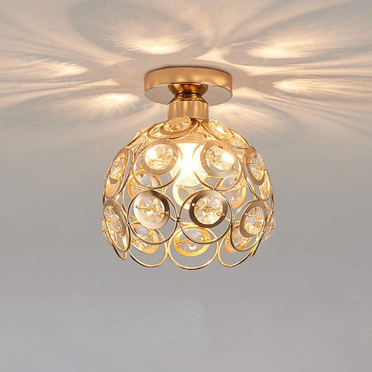 Adembenemende Luxe Gouden Bal Hal Plafondlamp voor een Elegant Interieur