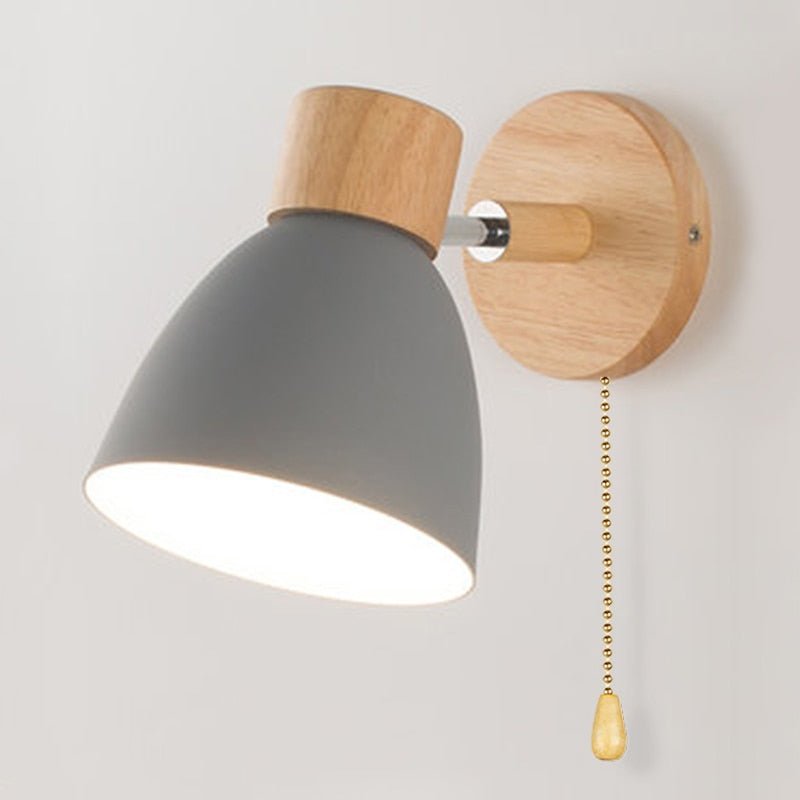 yadiel - elegante scandinavische houten hangende wandlamp