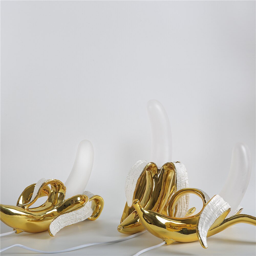 elegante art deco tafellampen mit banana lights design