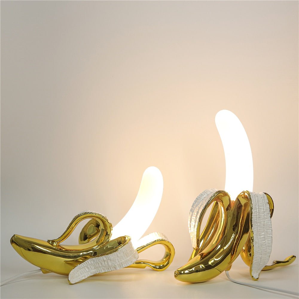 elegante art deco tafellampen mit banana lights design