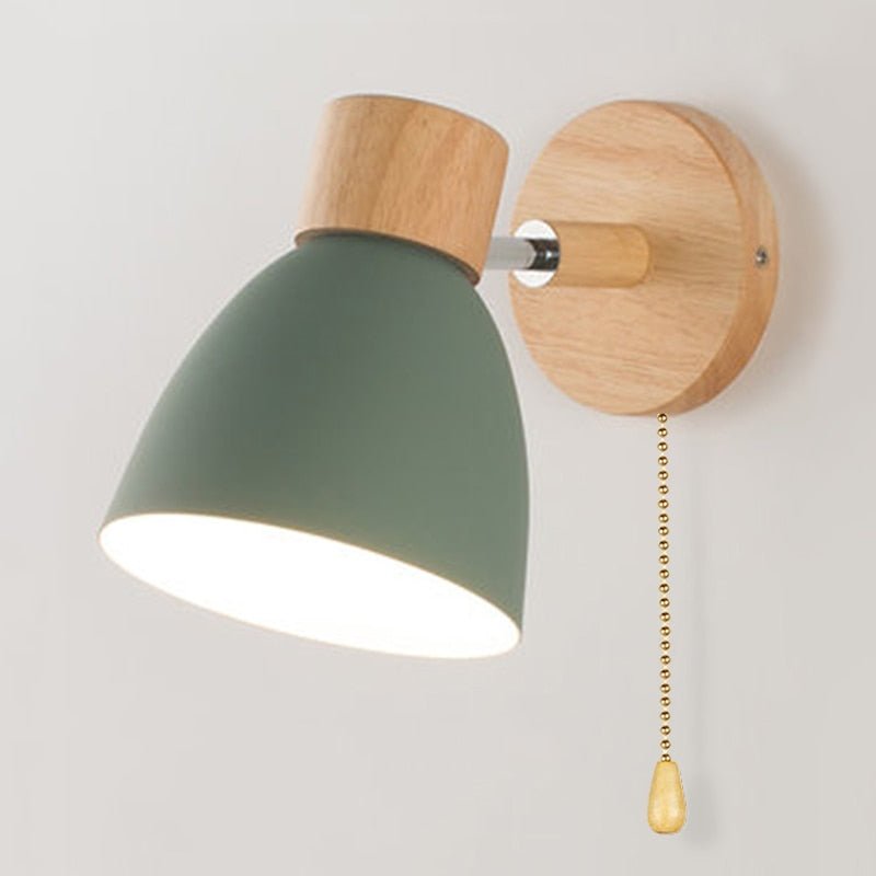 yadiel - elegante scandinavische hanglamp van hout voor aan de muur