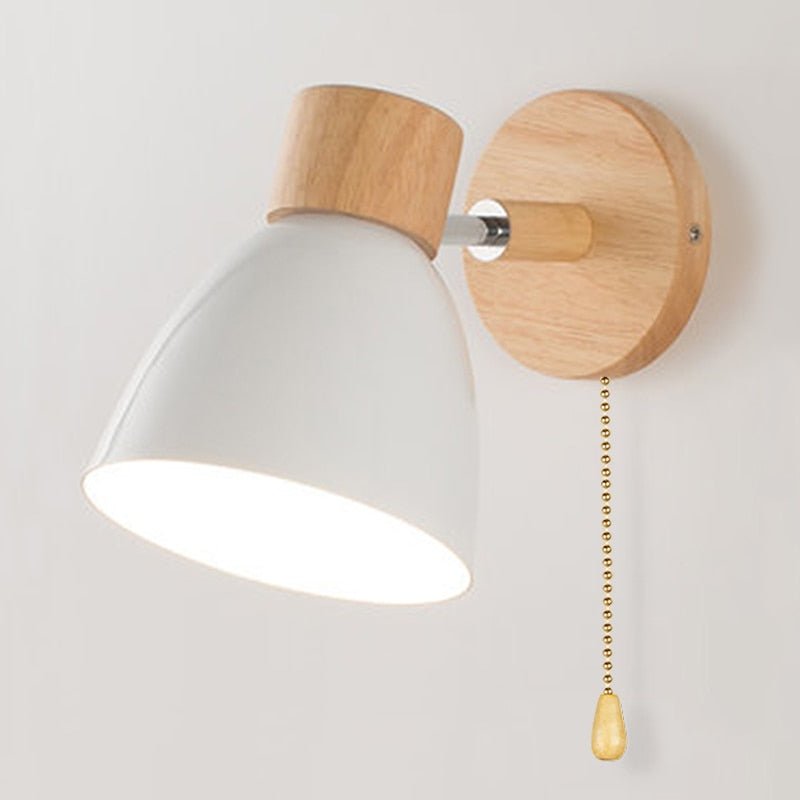 yadiel - elegante scandinavische hanglamp van hout voor aan de muur