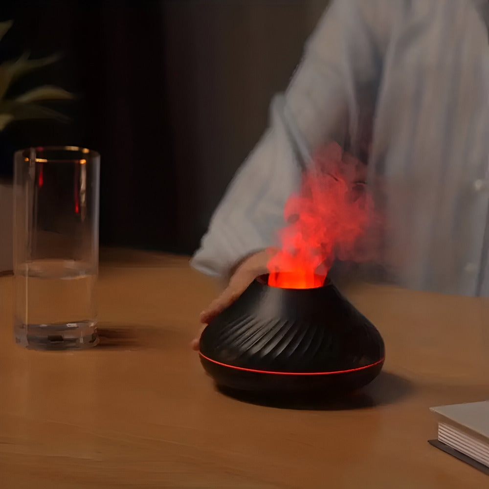 Aroma diffuser luchtbevochtiger in de slaapkamer voor een rustgevende sfeer