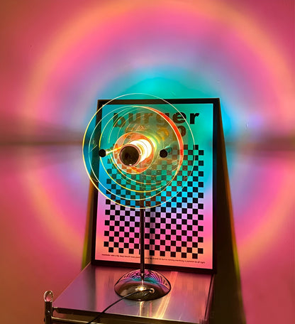 Tafellamp Met Ledverlichting In Vintage Schijfdesign