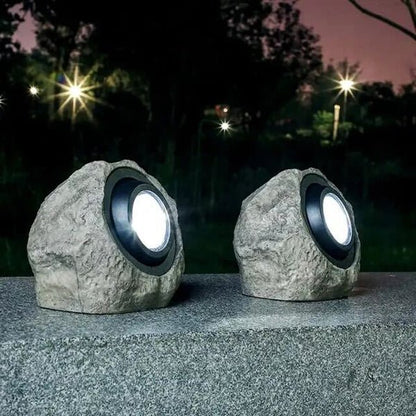 Close-up van de verstelbare kop van de solar tuinlamp