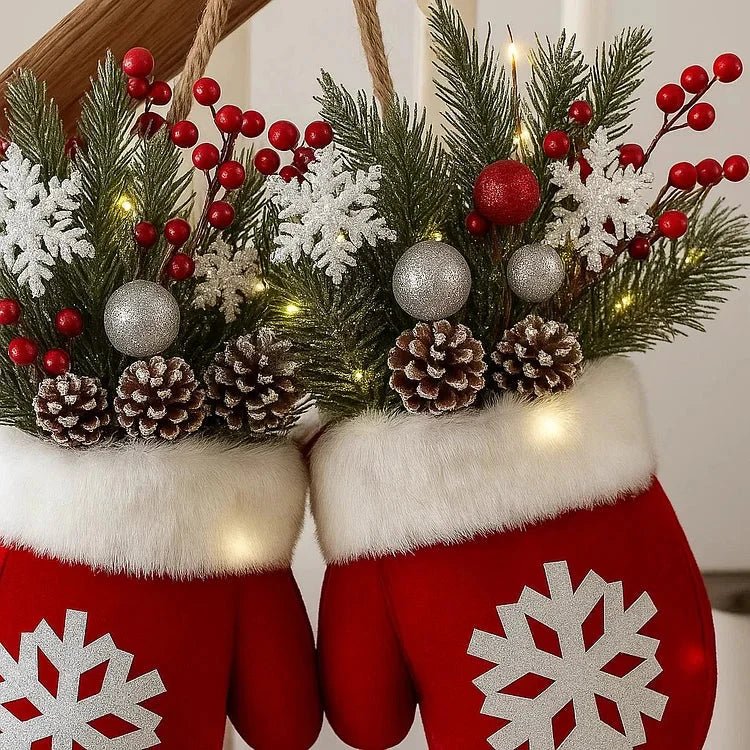 led handschoenlamp als winterse decoratie voor in huis