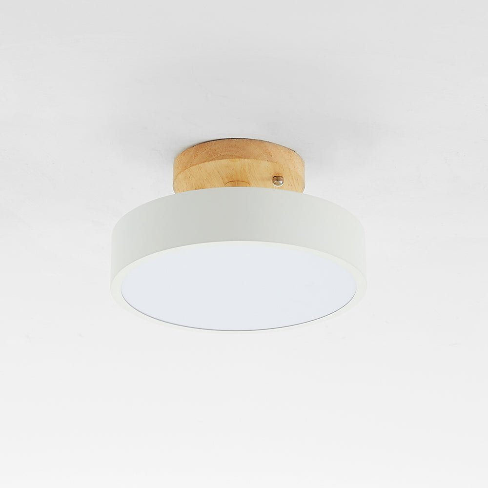 elegante moderne led-plafondlamp van hoogwaardig hout