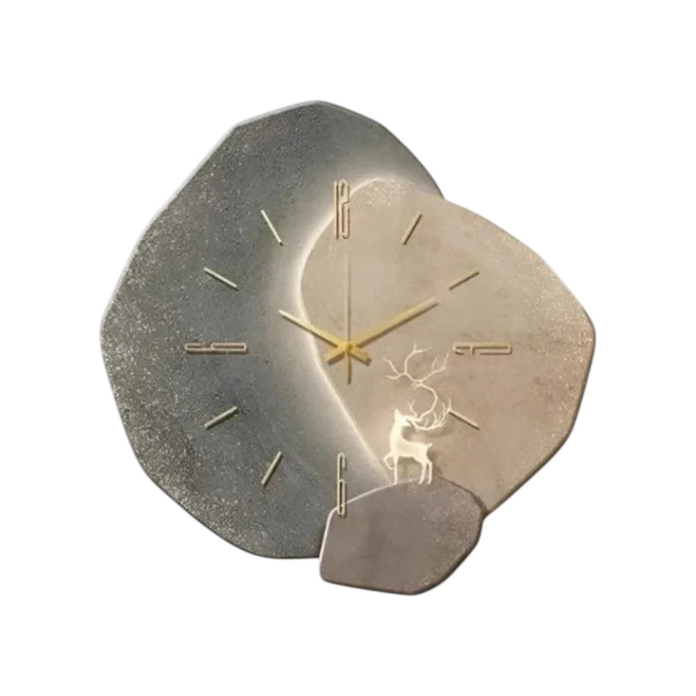 overzicht van de minimalistische wandklok met moderne afwerking