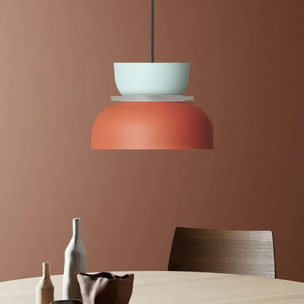 dulcy scandinavische hanglamp met kleurblokstijl