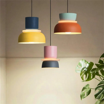 Dulcy Scandinavische Hanglamp met Kleurblokstijl