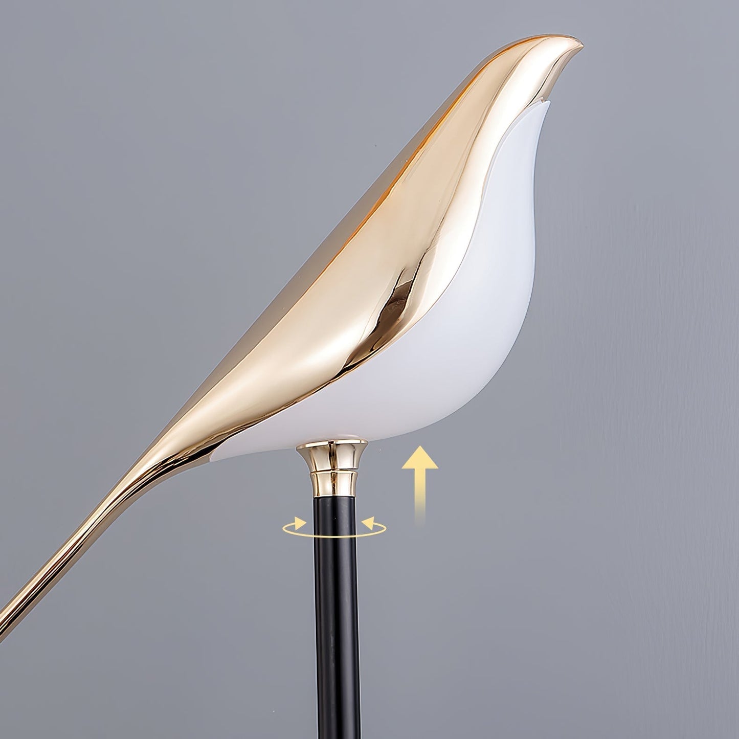 stijlvolle magpie perch vloerlamp met fakkelontwerp