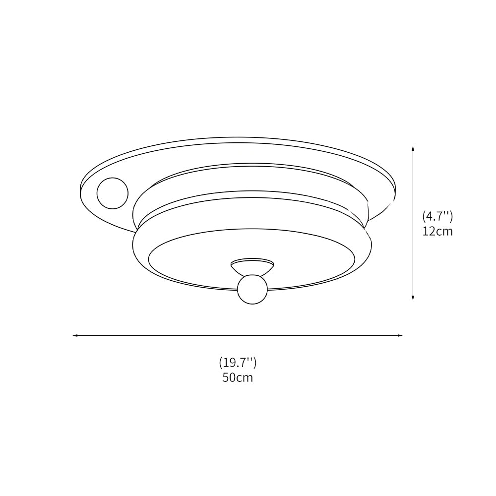 plafondlamp met geribbeld glas en houtlook in moderne woonruimte