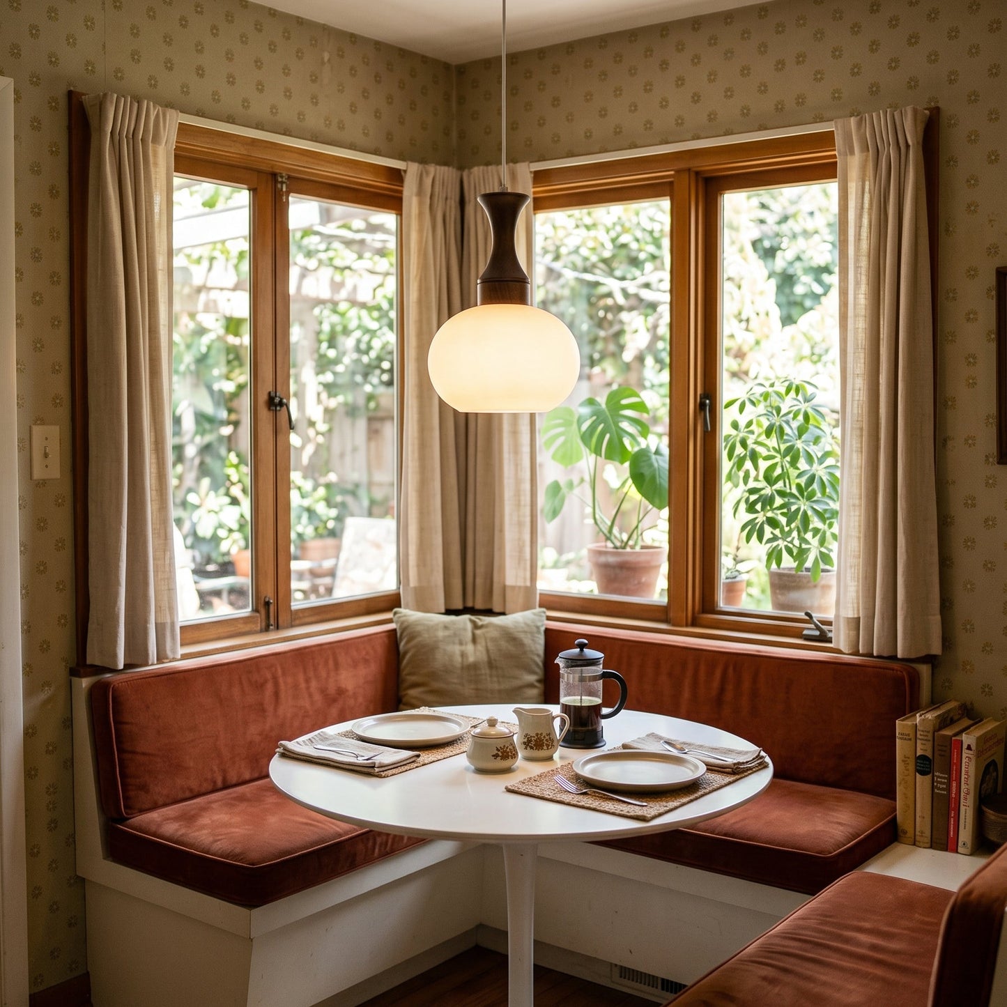 hanglamp van natuurlijke materialen in scandinavische woonstijl