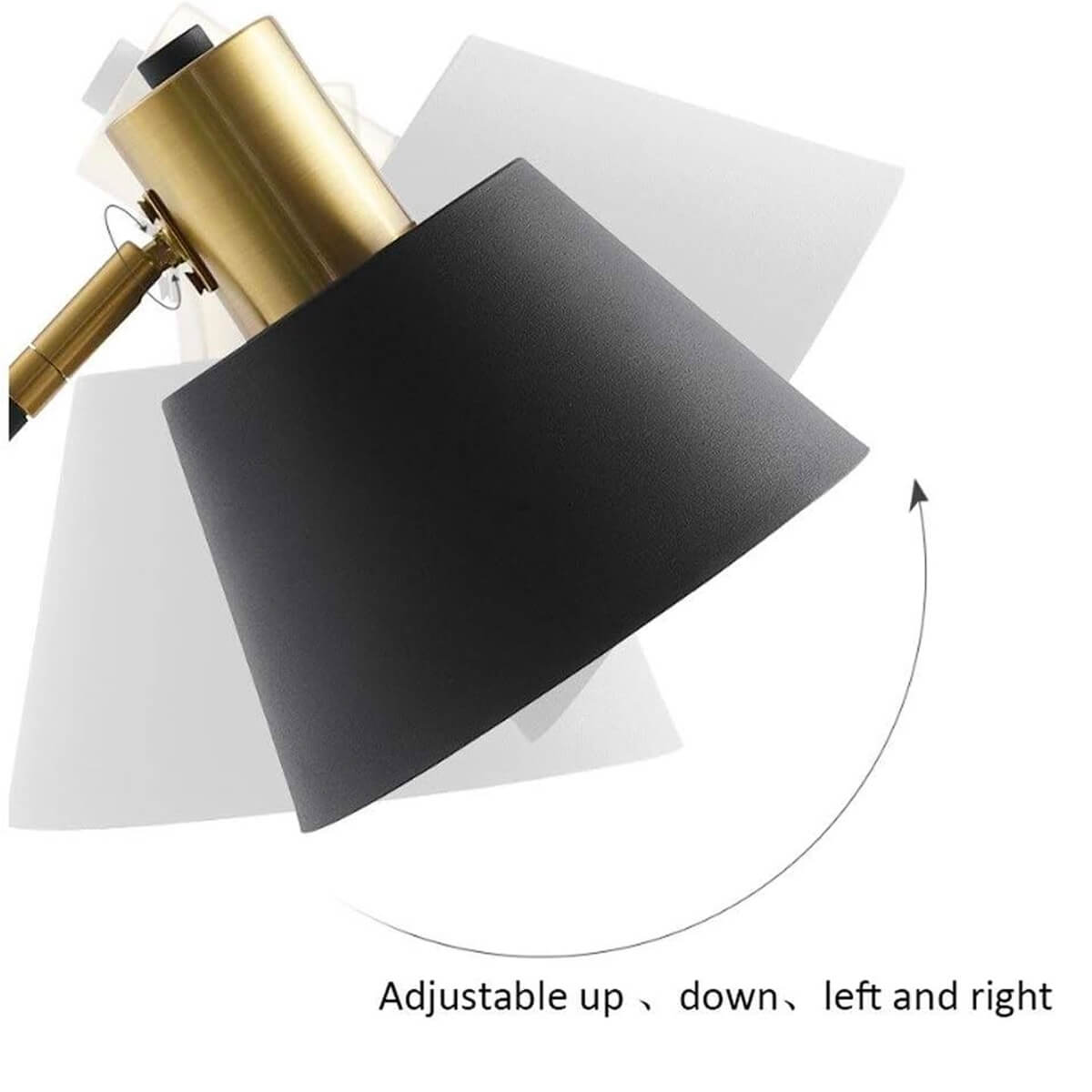 Stijlvolle ijzeren wandlamp in modern interieur