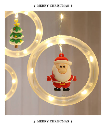 Ronde kerst hangdecoratie met decoratieve pop