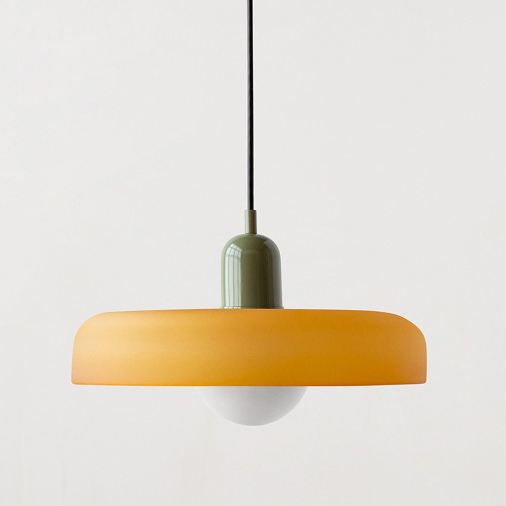 stijlvolle bauhaus hanglamp van elegante kleurige glas