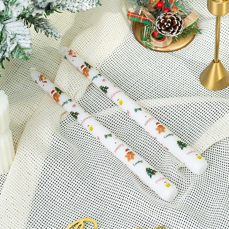 Kerstkaarsen van was geschikt voor tafeldecoratie tijdens de feestdagen