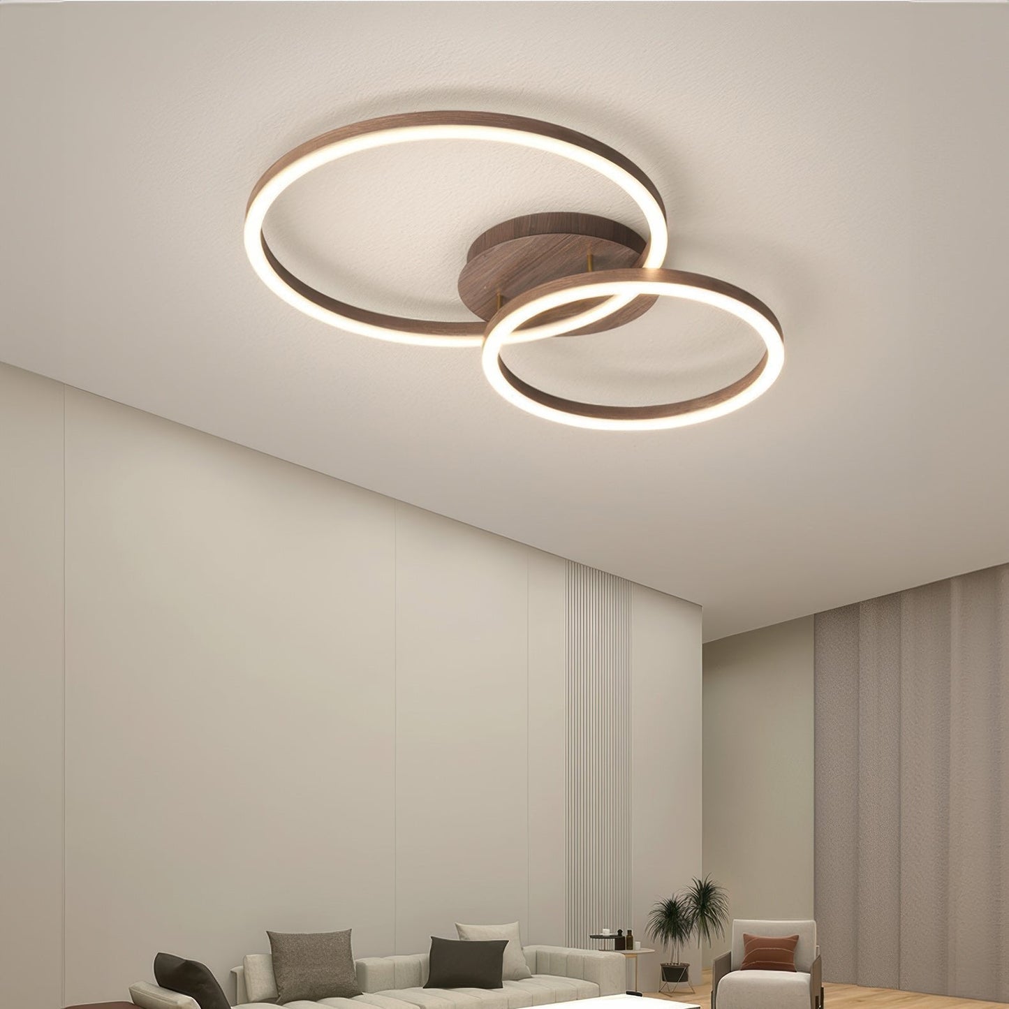 stijlvolle plafondlamp met ringontwerp