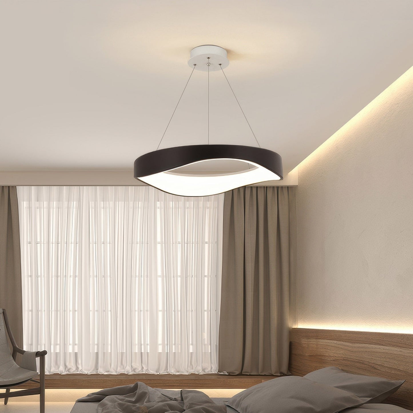 stilvolle ronde led hanglamp voor multifunktionale innenbeleuchtung