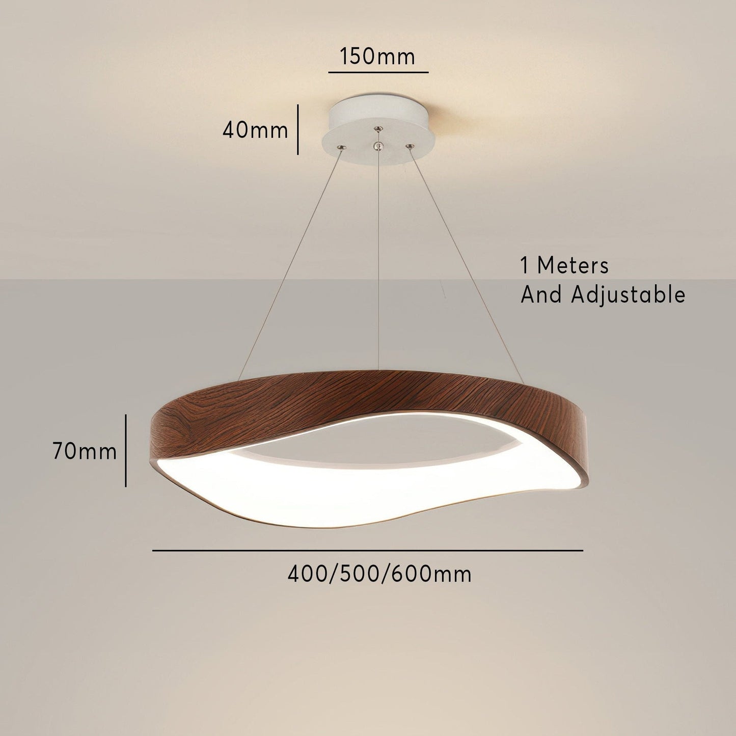 stilvolle ronde led hanglamp voor multifunktionale innenbeleuchtung