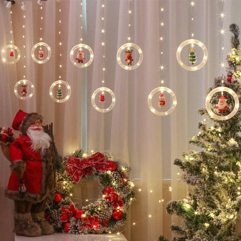 Ronde kerstdecoratie om op te hangen in huis