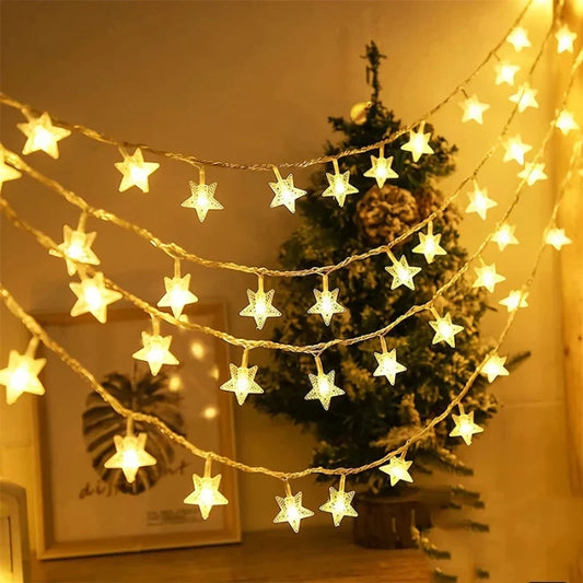LED kerstverlichting met sterren van 4 meter en 20 lampjes
