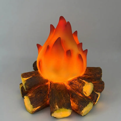 Decoratieve vlamloze vuurlamp voor een warme sfeer in huis