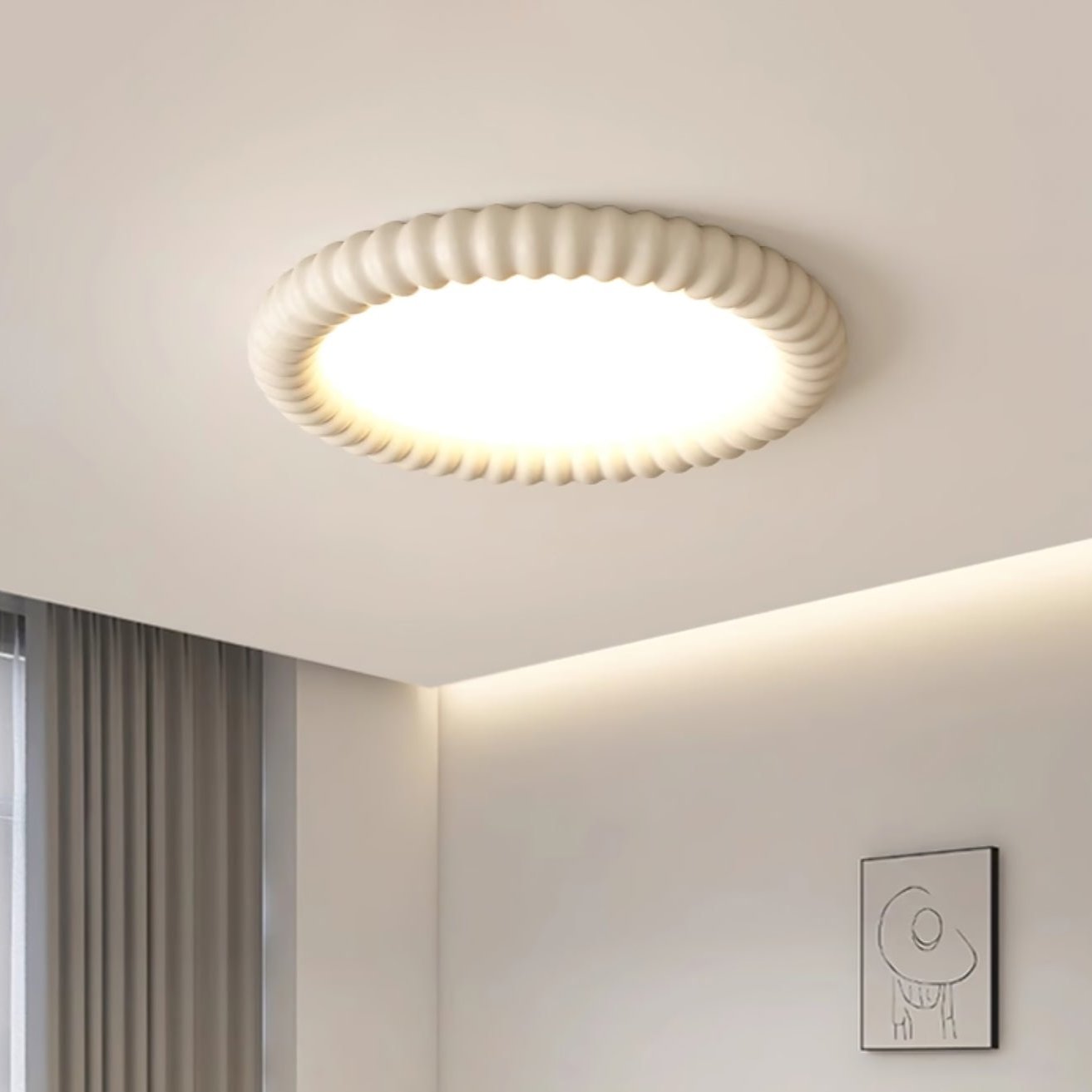 moderne ripple halo plafondlamp voor sfeervolle verlichting