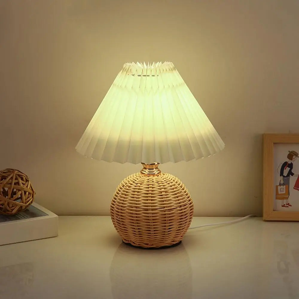 geplooide lampenkap van de decoratieve bedlamp