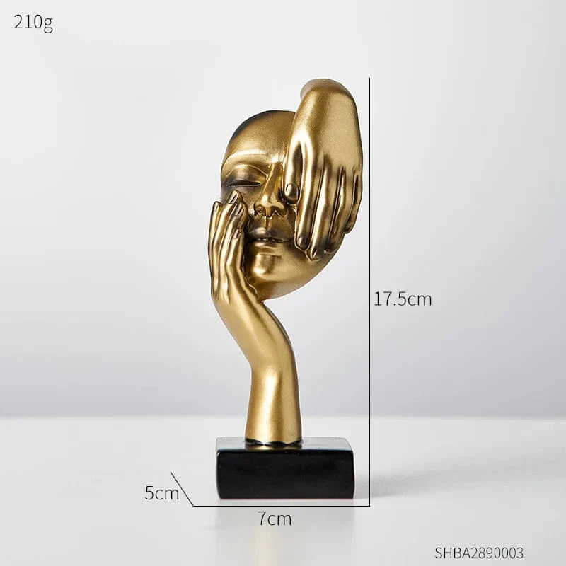 decoratieve sculptuur resin abstract gezicht