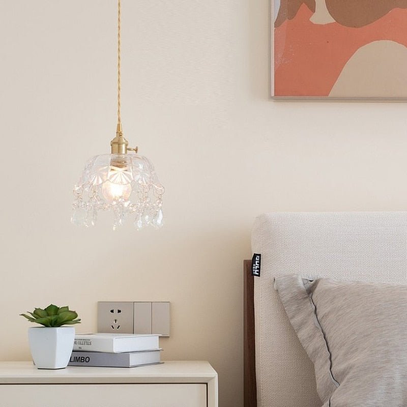 raysis - stijlvolle glazen crystal hanglamp met een moderne transparante uitstraling