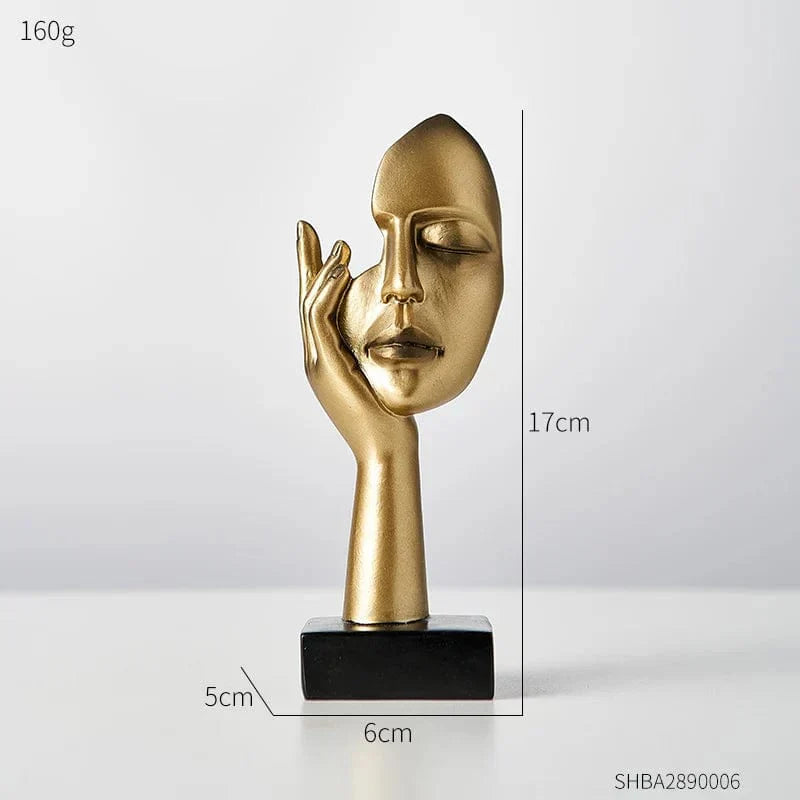 Abstracte resin sculptuur als stijlvolle woondecoratie voor tafel of kast