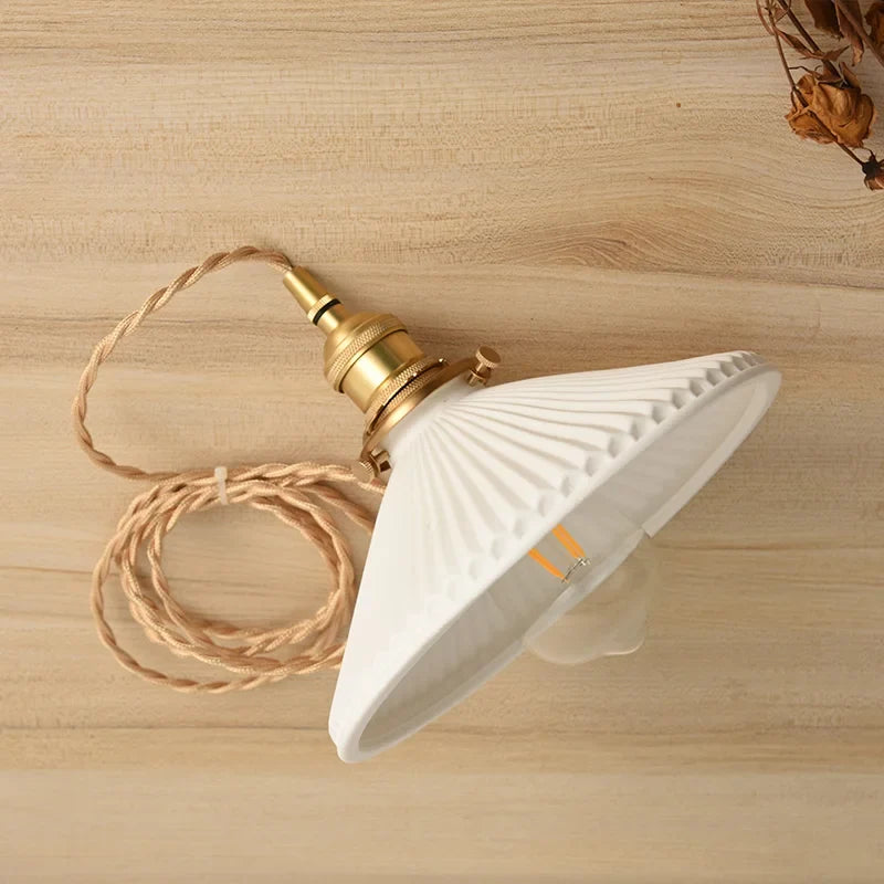 decoratieve bronzen hanglamp met japanse retrostijl