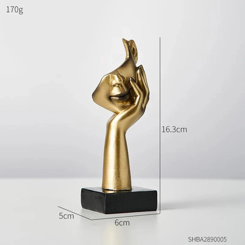 decoratieve sculptuur resin abstract gezicht