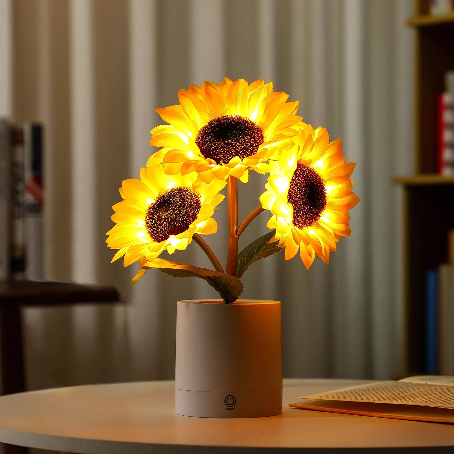 stralende zonnebloemlamp voor een sprankelende sfeer