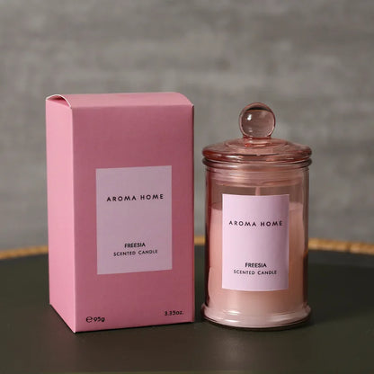 Geurkaars Van Sojawas In Glas Voor Aromagebruik