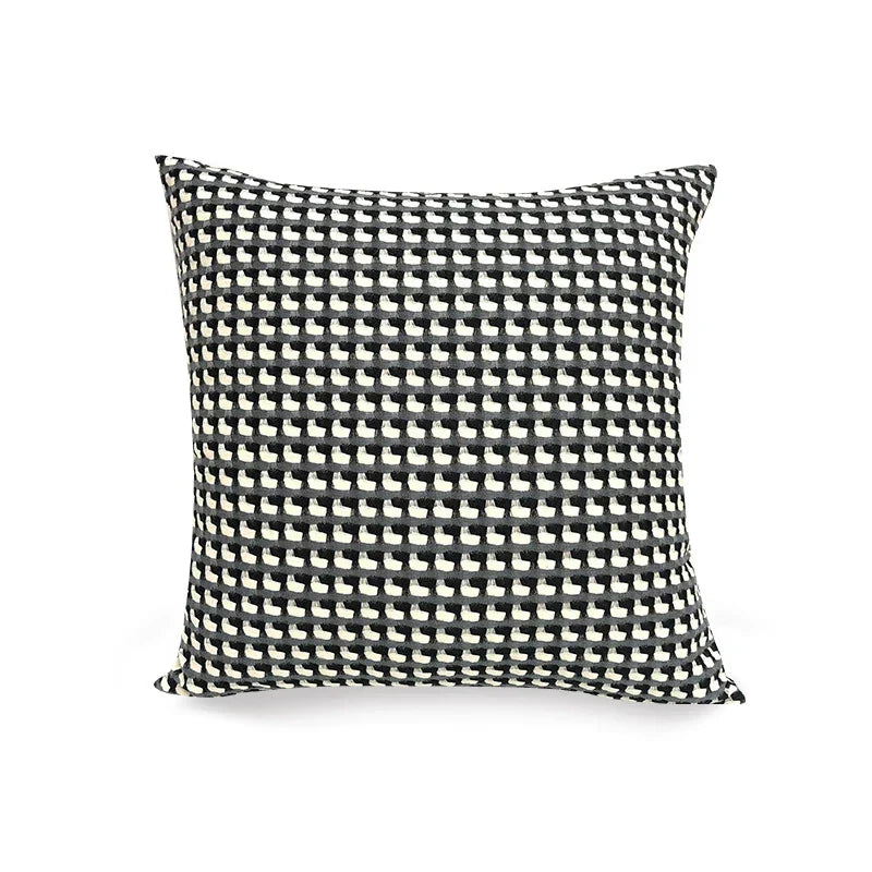 decoratieve kussenhoes 45x45 cm met strak kleurcontrast voor woonkamer