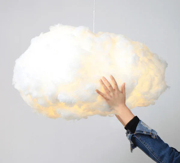 sfeervolle wolkenlamp als decoratie voor de slaapkamer
